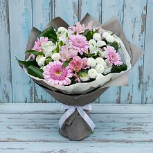Букет цветов из:  Герберы, Альстромерии и Хризантемы #REPLACE_PRED# Пластун