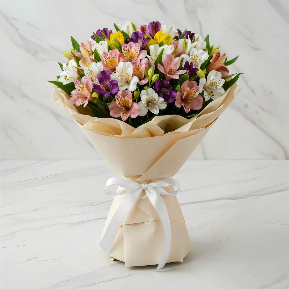 Букет цветов из: Альстромерии в Пластун