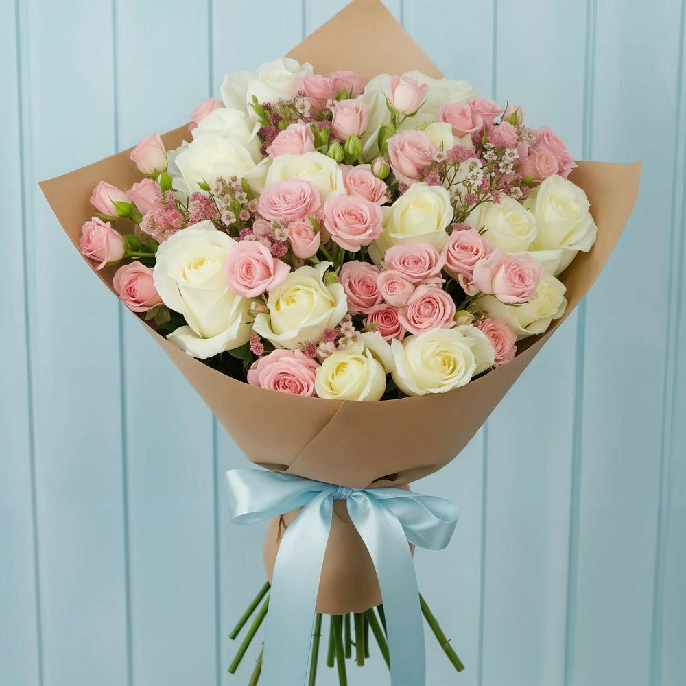 Букет цветов из: Розы в Пластун