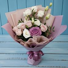 Букет цветов из:  Розы и Лизиантусы в Пластун