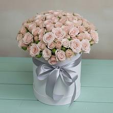 Цветочная композиция из Розы в шляпной коробке в Пластун