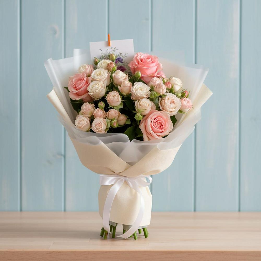 Букет цветов из: Розы в Пластун