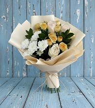 Букет цветов из:  Розы и Хризантемы в Пластун