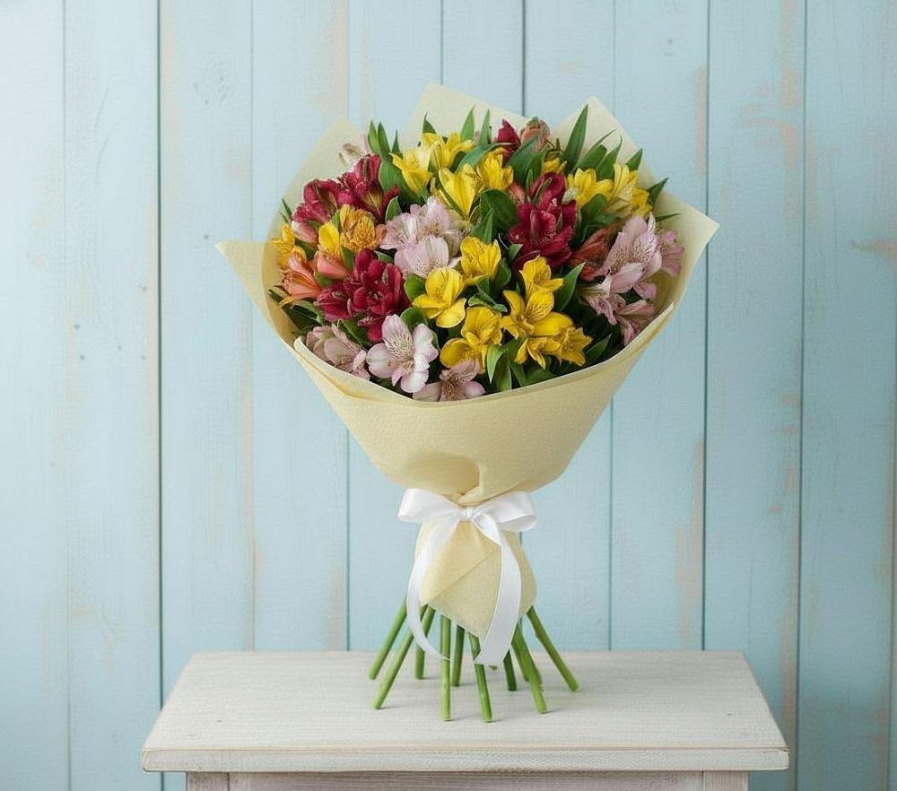 Букет цветов из: Альстромерии в Пластун