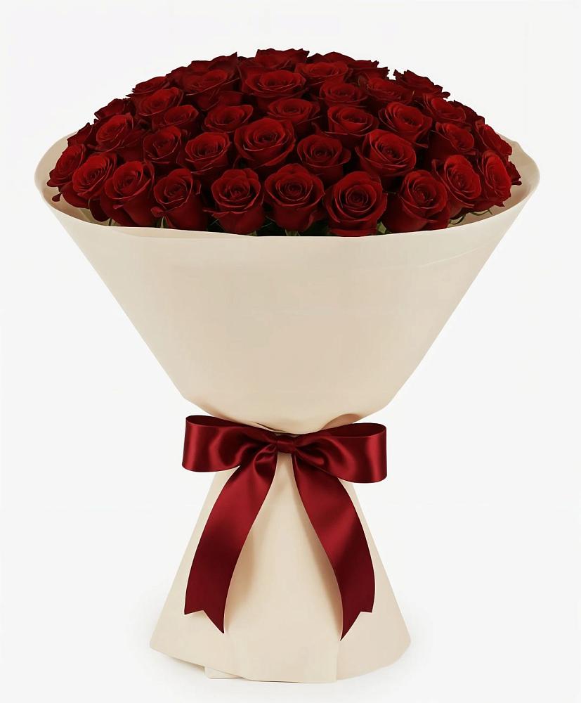 Букет 101 Бордовая роза Блэк Бакарра в Пластун